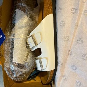 White Birkenstock Size 43. Never worn